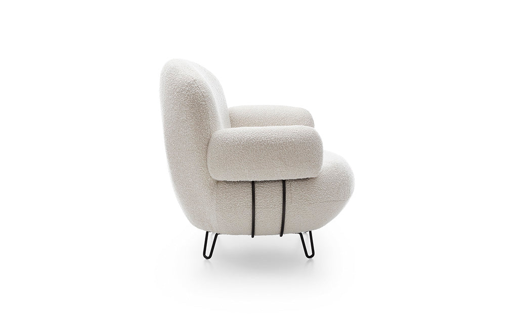 Fotel Bowi nogi, bok