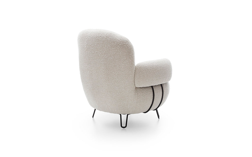 Fotel Bowi z nogami, tył